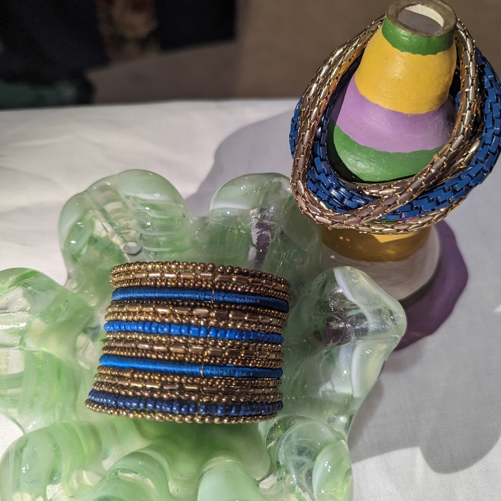 Bracelet Lot Blue and Gold